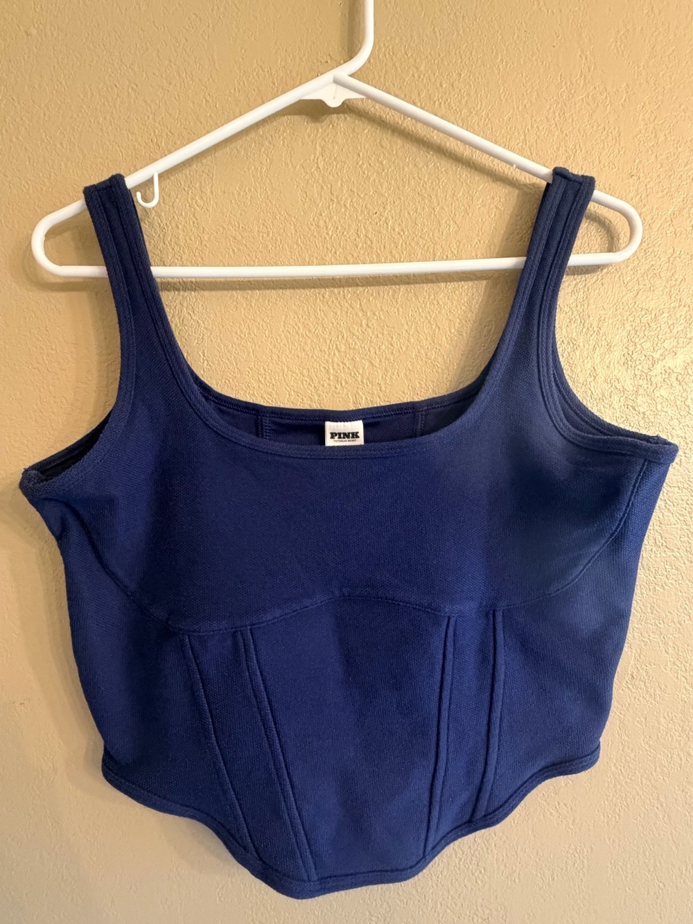 PINK Victoria's Secret Women's Navy Tank Corset crop Top